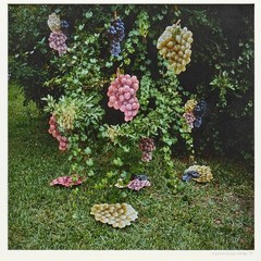 Surrealist photo collage by Suzanne Camp Crosby, «Bunches of Grapes,» 1978
