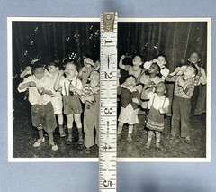 Bubble Contest, 1940s Fotofolio Art Photo Print Card 4.25”x6” Chicago IL