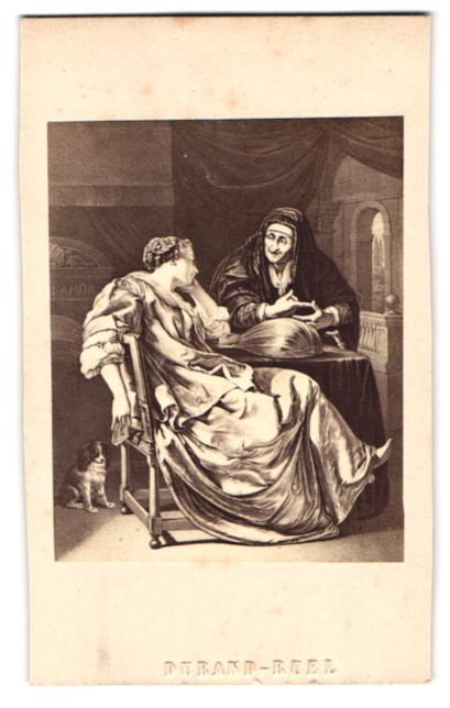 Photograph Durand-Ruel, painting: The fortune teller after Van Mieris