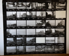 Photo Print Large Contact Sheet 1980 Various Views Normandy 40X50cm