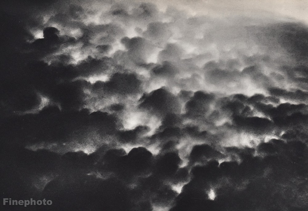 1931 Vintage 8×10 AVIATION AIRPLANE Cloudscape Clouds Aerial GEORG AUGUST WELTZ