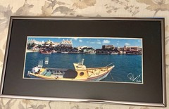 Colorful Caribbean Travel Decor Pair Framed Photography Signed by Artist