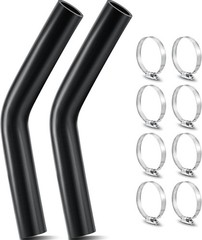 2 Pcs Gasoline Fuel Filler Neck Hose with 8 Clamp Setes 1 1/2 Inch 45 Degree