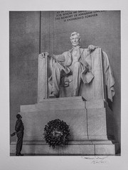 David and Goliath – Reverence at the Lincoln Memorial by Korda