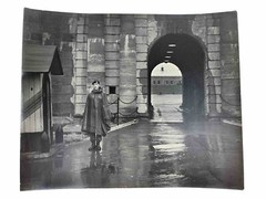Vintage Large Black & White Photograph Photography Print Sentinel Guard Watchman
