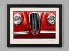 Framed Car Auto Fine Art Photographs Mercedes Jaguar Chevy Charles Abrams Signed