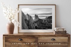 Rocky Mountain Photography Print – Garden of the Gods Colorado Black and White