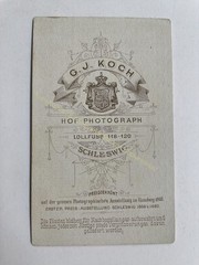 orig. CDV photo photograph woman lady picture old fashion around 1885 G F Koch Schleswig