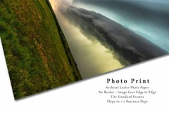 Thunderstorm Photography Print: Oklahoma Vertical Shelf Cloud Weather Photo