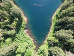 Spider Lake/Aerial View / Metallic Ink Print #1