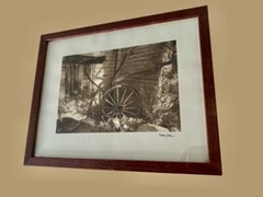 Harry Lines Studios New York NY Framed Photo B&W Adobe Mission Southwest 12×11