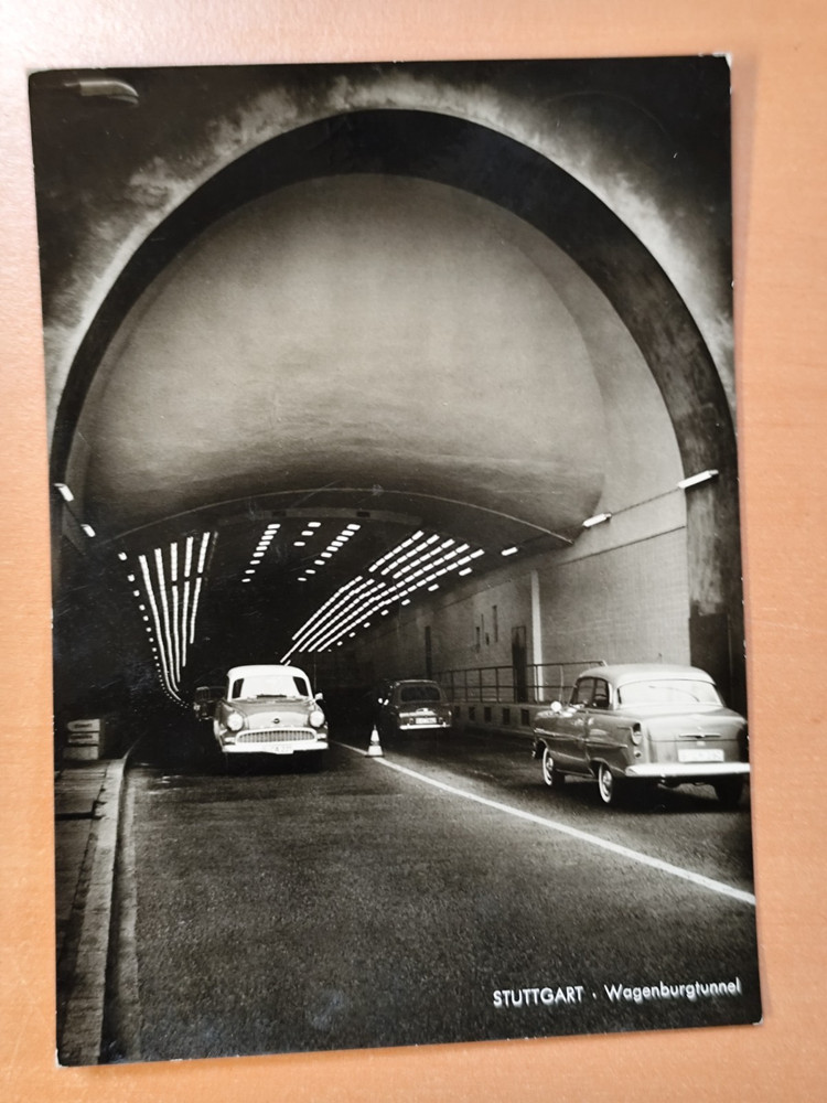 Postcard postcard Stuttgart wagon castle tunnel used nuremberg photo FM