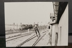 Photo Steam Locomotive GDR Station 1977 Sangerhausen Track Sign Signal Building Picture Old