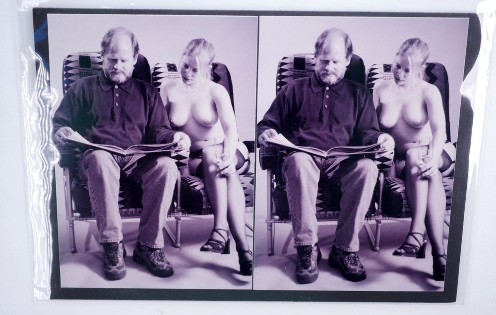 Boris Starosta 3D Stereoview – Nick & Betty Fly – nude model signed 2001 #390
