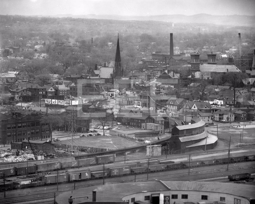 1950s Utica NY Railroad Train Yard Aerial View 8×10 to 16×20 Photo Canvas BG42