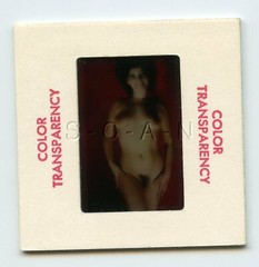 Org Camera Club Nude 60s 35mm Slide / Negative- Super Endowed Woman Close Up #3