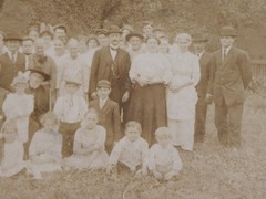 Vtg c.1890s Photograph Country Family Generations Sepia B&W