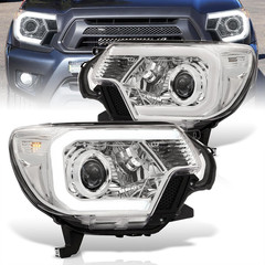 LED DRL Tube Bar Driving Projector Headlights Corner Signal Lamps Headlamps Asse