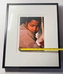 Color Photograph «Girl and Shawl» by Lisa Kristine Framed Signed 1998