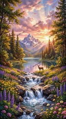 Digital Image Picture Photo Wallpaper Background Desktop AI Art Sample Product