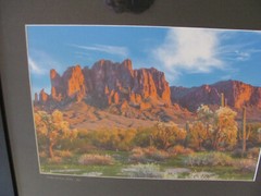 Superstition Mountains Arizona-Photograph- Framed & Matted- Signed Alan Mays?
