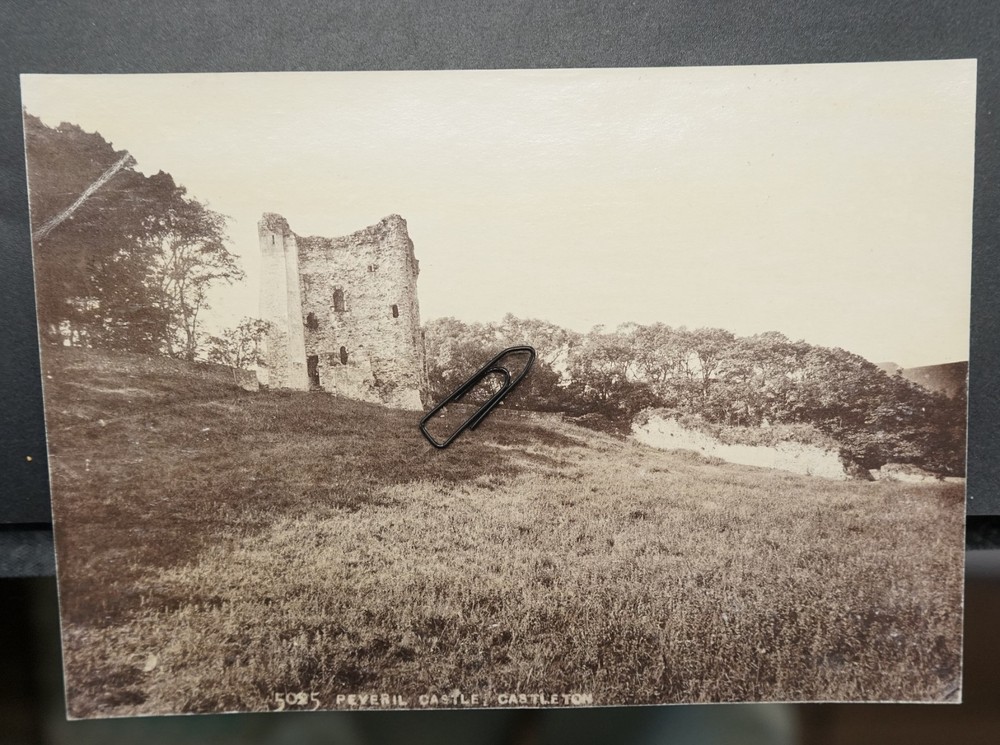 Photo View England Peveril Castle Castleton Castle Ruins Landscape Derbyshire