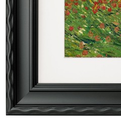 12×16 Matte Black Picture Frame, Embossing Ornate Photo Frame with Plexiglass…