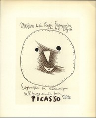 1959 Mini Poster Lithograph ORIG Print P Picasso Ceramics Ceramiques Pensee 2