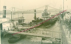 Cologne Rhine Boat Dock Steamship Unique Historic Glass Negative