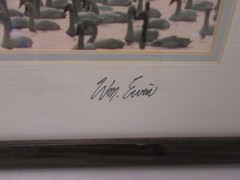 Natural Imagery Signed Photograh by William Ervin «A Gathering of Swans» Framed