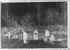 Vintage Black And White Photo Glass Plate 6X9 Cm Men Hunting France