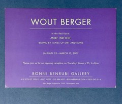 Wout Berger (b. 1941) Art Announcement Card 2007 Bonnie Benrubi Gallery NYC