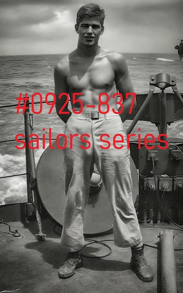 VINTAGE MALE PORTRAIT #0925-837 -sailors series -free shipping in usa