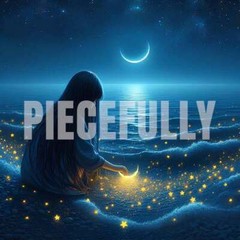 The Girl and Her Moon #030 AI Digital Art Image w/ Abstract Riddle Philosophy