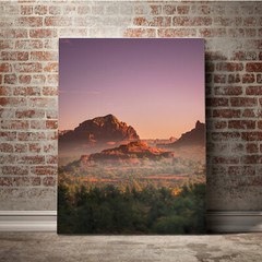 Bell Rock Sunrise, Sedona Arizona Landscape Photo, Bell Rock Trail Fog, Wall Art