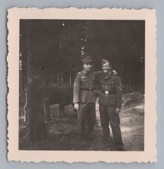2 Soldiers Arm in Arm – Vintage Photo 1930s 1940s