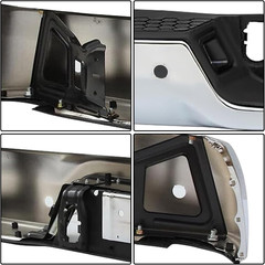 BRYGHT Chrome Steel Rear Bumper Assembly Replacement Compatible with 09-18 Dodge