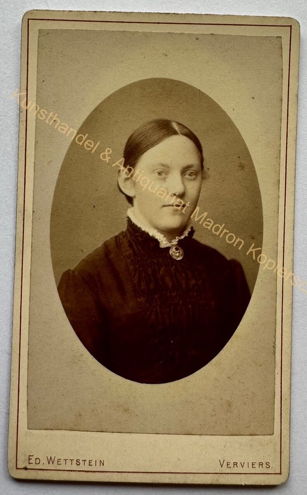 orig. CDV photo photograph old picture woman lady fashion around 1885 Verviers