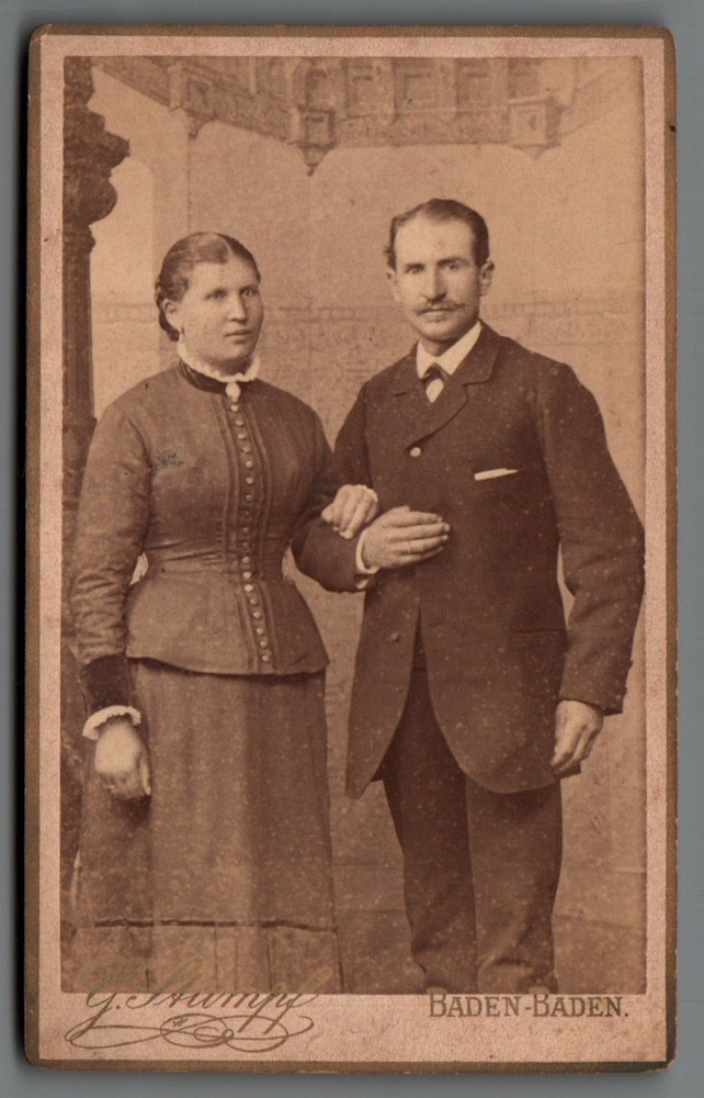 CdV Photo Couple Baden-Baden Studio C. Sturm around 1885-1895 – C2210