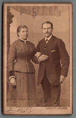 CdV Photo Couple Baden-Baden Studio C. Sturm around 1885-1895 – C2210