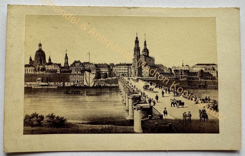 orig. CDV photo photograph lithograph around 1860 Dresden