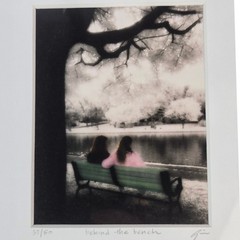 Gina Kvenlog Calderone Behind the Bench Handpainted Photomontage Signed 33/50