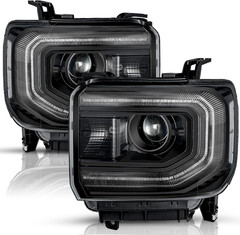 for 2016-2018 GMC Sierra 1500 [Hid/Xenon Model] Headlight Assembly with LED DRL
