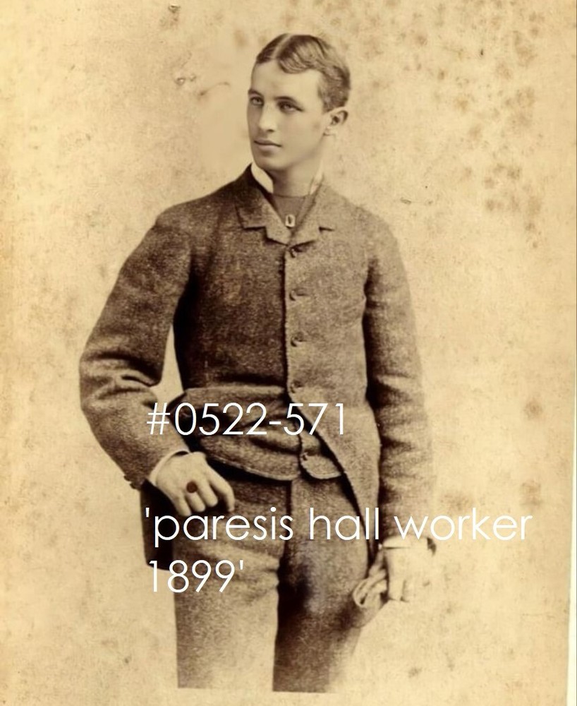 VINTAGE MALE PORTRAIT #0522-271 -paresis hall man, nyc 1899-free shipping usa
