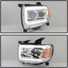 – for 2015-2022 GMC Canyon Chrome Housing LED Tube Upgrade Projector Headlights