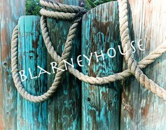 GORGEOUS PHOTO OF WEATHERED PRIMITIVE AQUA PILINGS & NAUTICAL ROPE HAWAII! 11×14