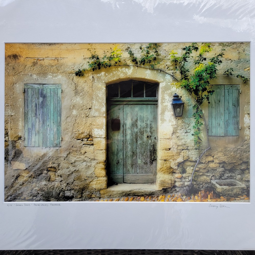 Craig Love Photograph France Ltd Ed 6/175 ‘Green Door’ Rhône Valley, Provence