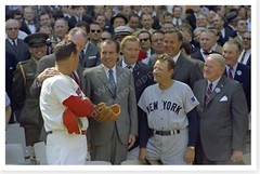 President Richard Nixon With Ted Williams 1969 RFK Stadium Silver Halide Photo