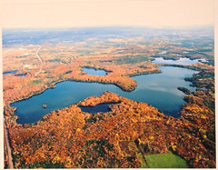 Crescent Lake, Rhinelander Oneida County, Wisconsin Aerial Photo. Frame Optional