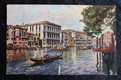Postcard Postcards Lithograph Italy Venezia Grand Canal 1925 (G)